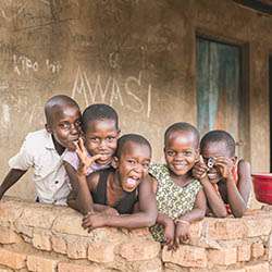 Children form a children's village Tanzania